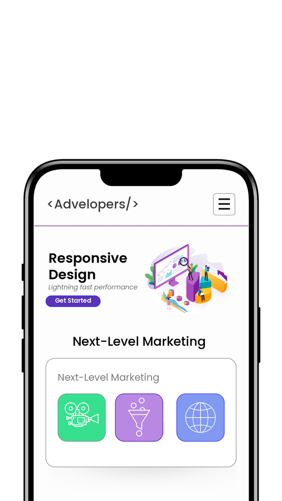 Smartphone displaying a modern app interface